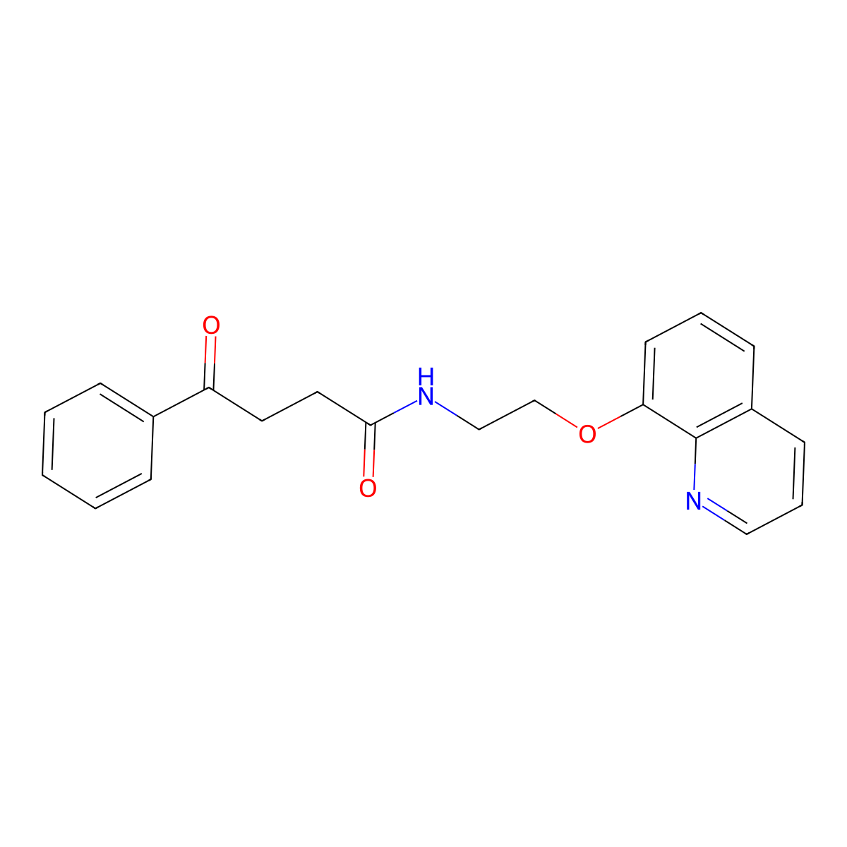 4-oxo-4-phenyl-N-[2-(quinolin-8-yloxy)ethyl]butanamide molecular structure, CAS 1206997-32-1