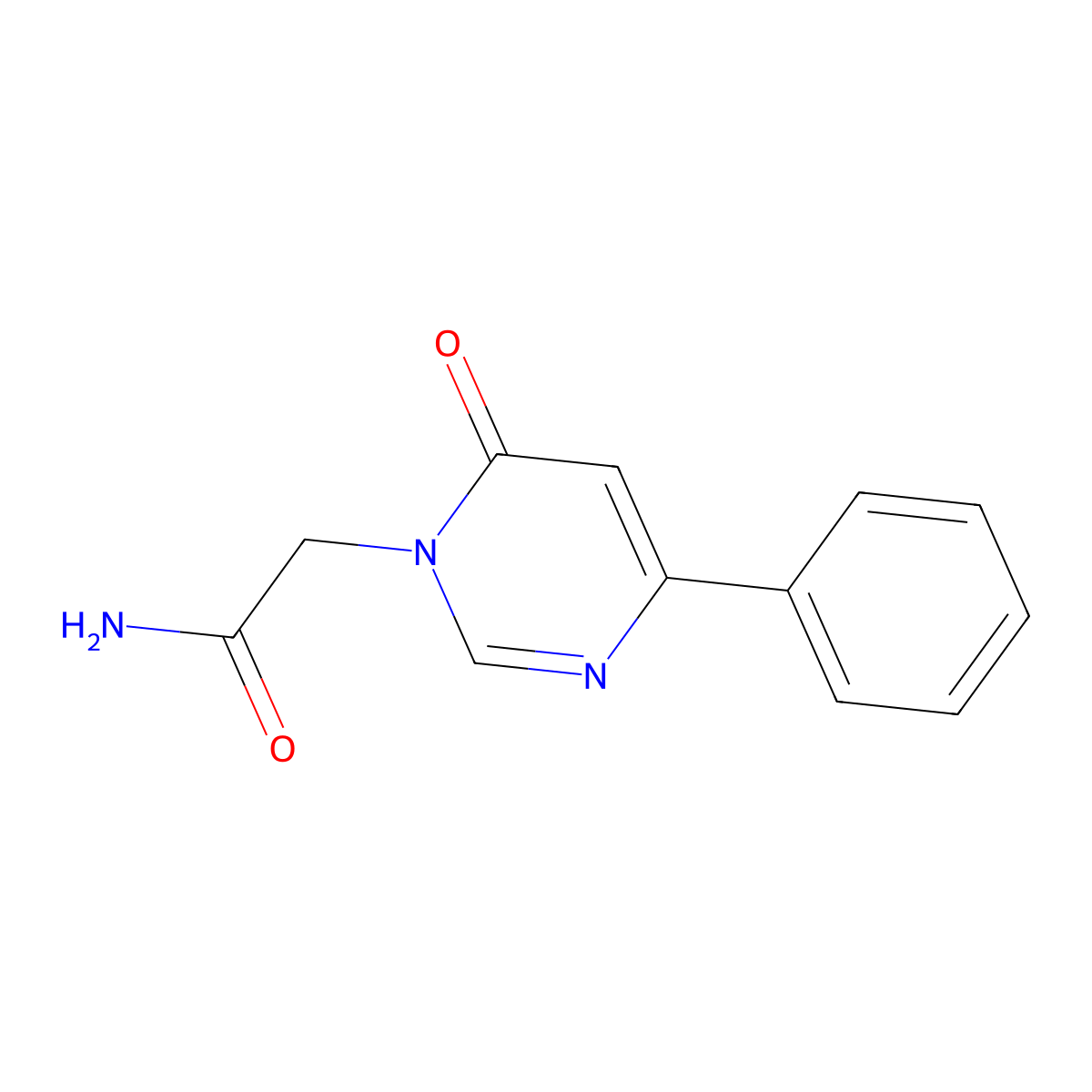 2-(6-oxo-4-phenylpyrimidin-1(6H)-yl)acetamide molecular structure, CAS 1206997-73-0