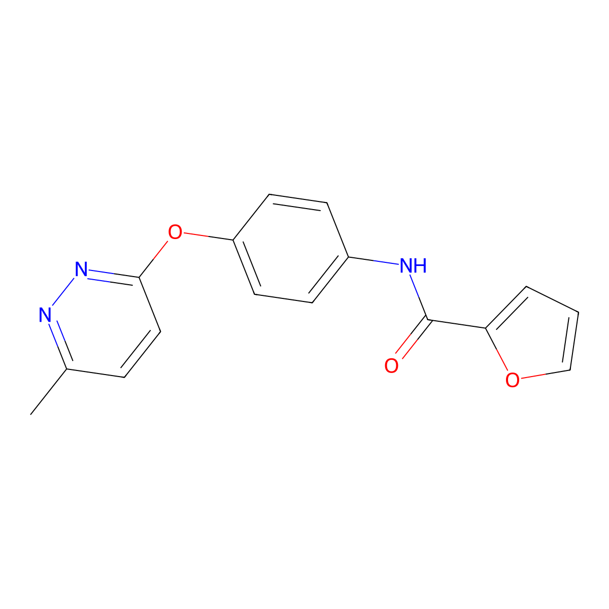N-{4-[(6-methylpyridazin-3-yl)oxy]phenyl}furan-2-carboxamide molecular structure, CAS 1206997-89-8