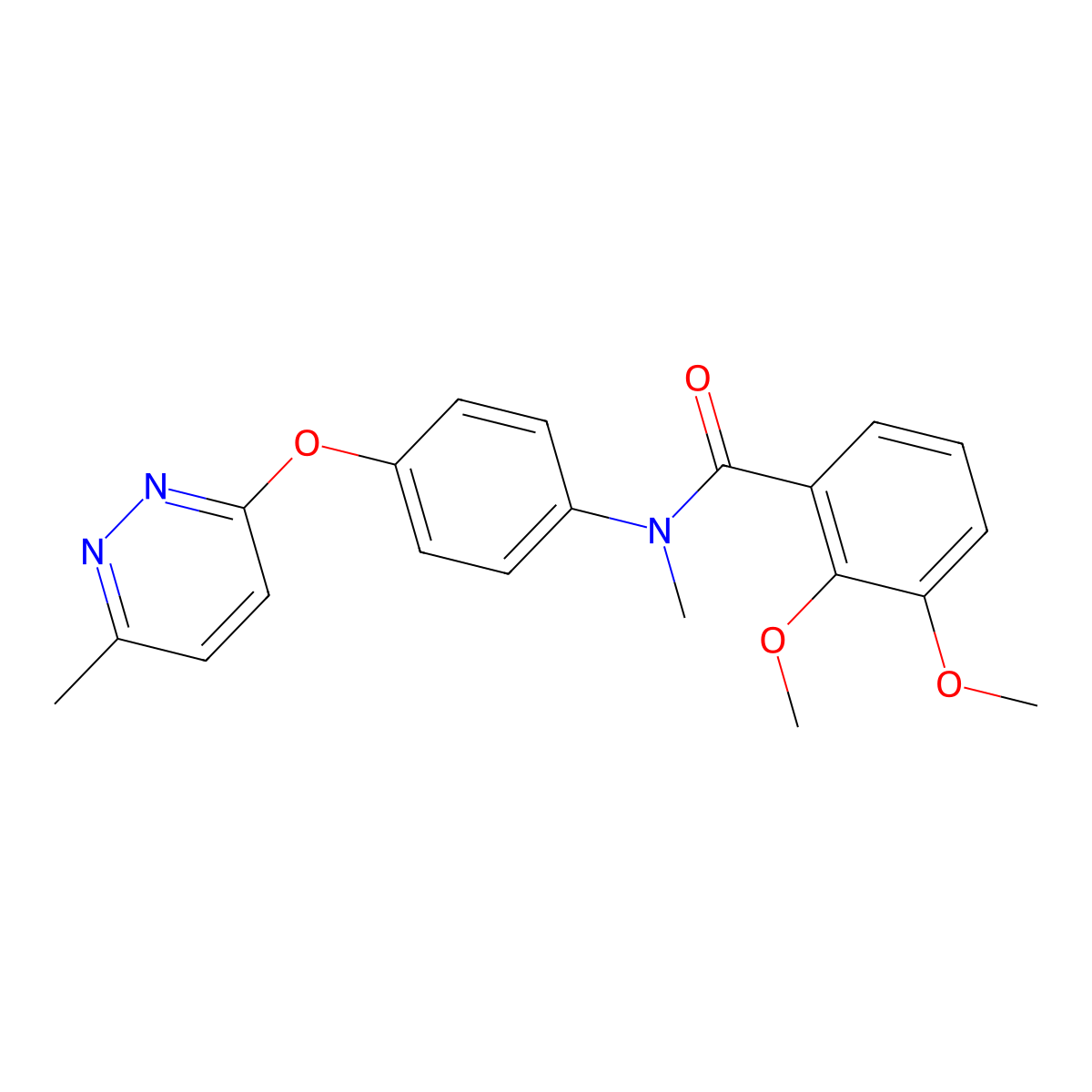 2,3-dimethoxy-N-methyl-N-(4-((6-methylpyridazin-3-yl)oxy)phenyl)benzamide molecular structure, CAS 1206997-93-4