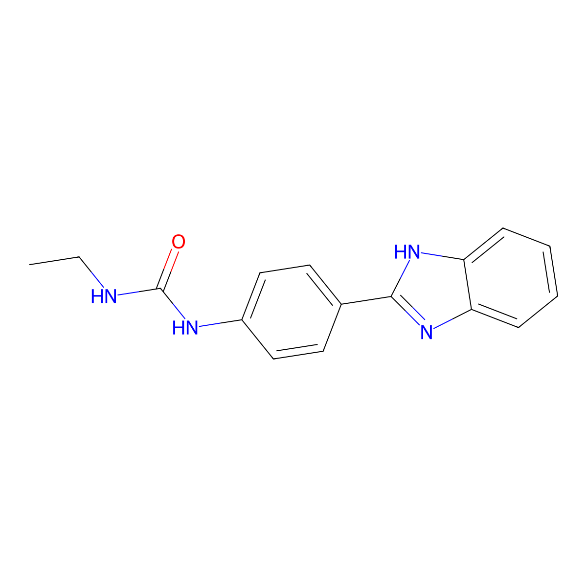 1-(4-(1H-benzo[d]imidazol-2-yl)phenyl)-3-ethylurea molecular structure, CAS 1206998-51-7