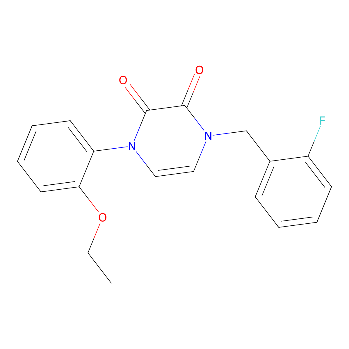 1-(2-ethoxyphenyl)-4-(2-fluorobenzyl)pyrazine-2,3(1H,4H)-dione molecular structure, CAS 1206998-52-8