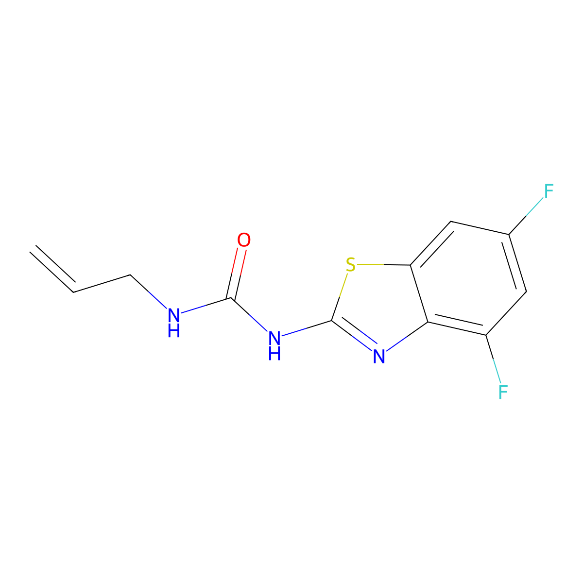 1-Allyl-3-(4,6-difluorobenzo[d]thiazol-2-yl)urea molecular structure, CAS 1206998-57-3