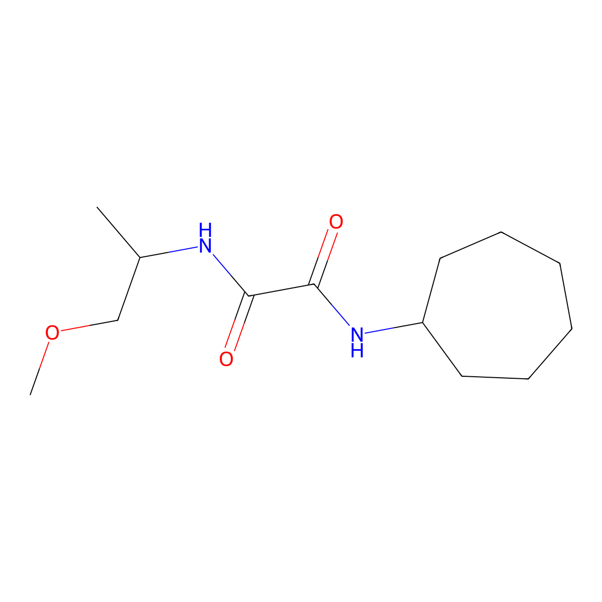 N'-cycloheptyl-N-(1-methoxypropan-2-yl)ethanediamide molecular structure, CAS 1206998-74-4