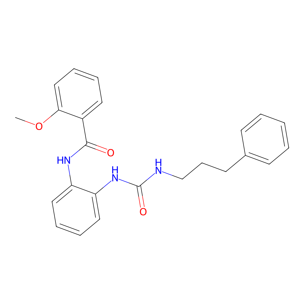 2-methoxy-N-(2-(3-(3-phenylpropyl)ureido)phenyl)benzamide molecular structure, CAS 1206998-75-5
