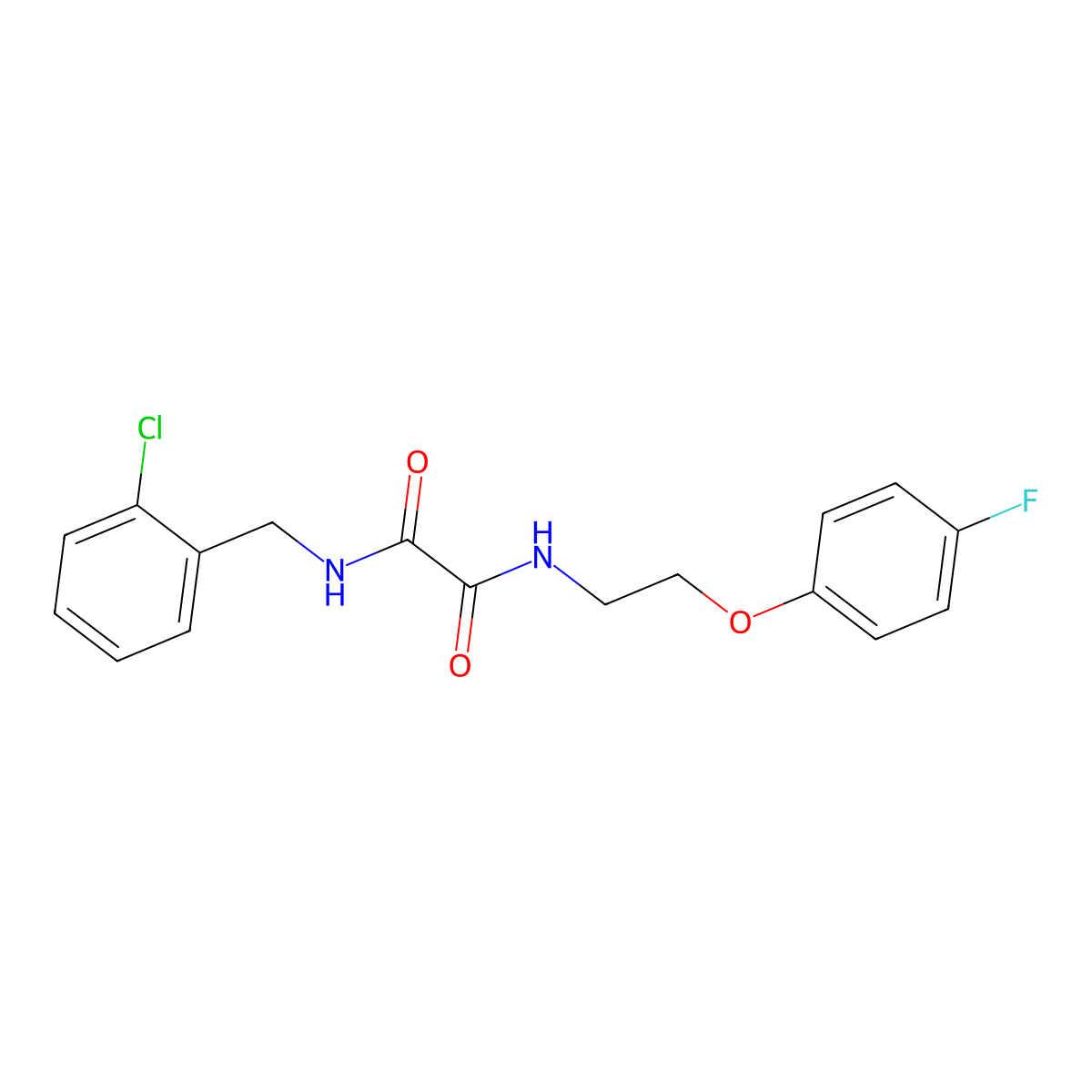 N1-(2-chlorobenzyl)-N2-(2-(4-fluorophenoxy)ethyl)oxalamide molecular structure, CAS 1206998-78-8