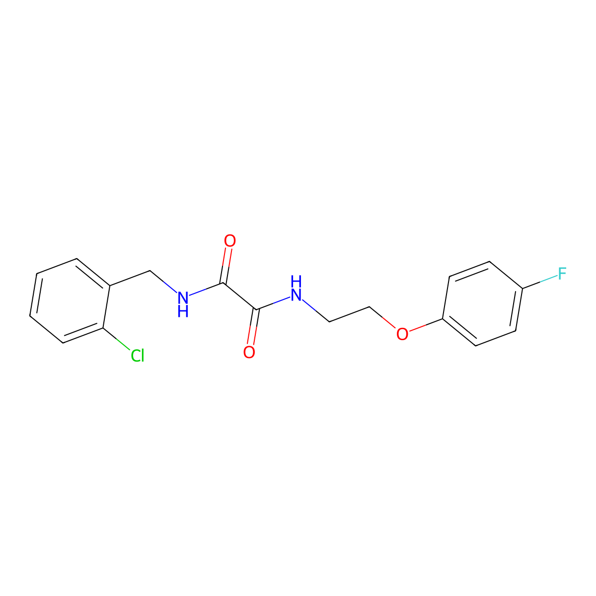 N1-(2-chlorobenzyl)-N2-(2-(4-fluorophenoxy)ethyl)oxalamide molecular structure, CAS 1206998-78-8