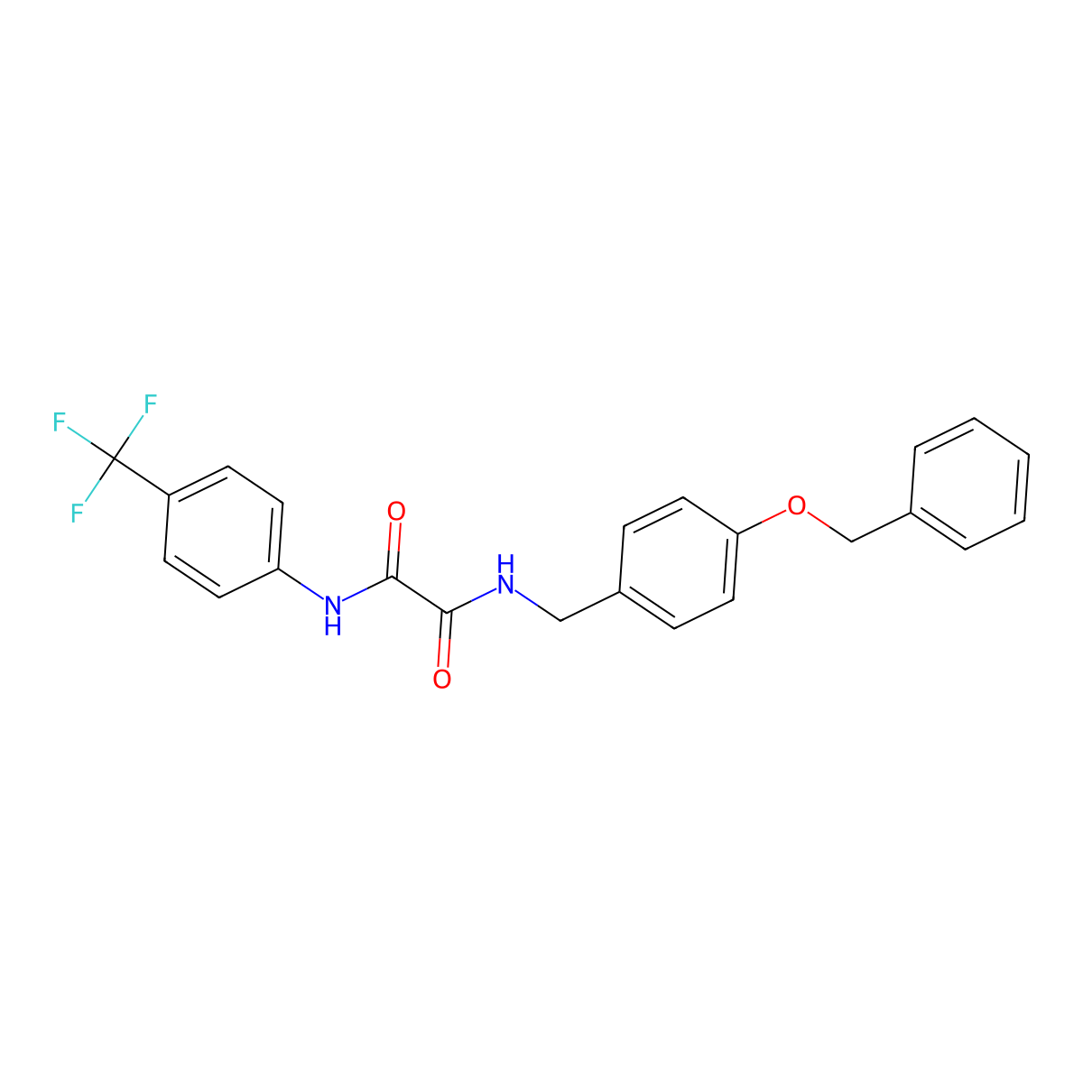 N1-(4-(benzyloxy)benzyl)-N2-(4-(trifluoromethyl)phenyl)oxalamide molecular structure, CAS 1206998-84-6