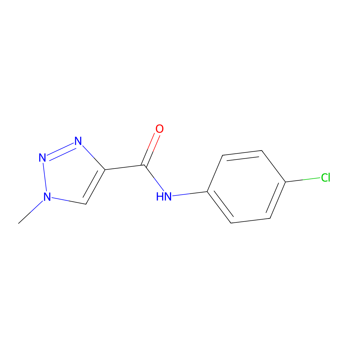 N-(4-chlorophenyl)-1-methyl-1H-1,2,3-triazole-4-carboxamide molecular structure, CAS 1206999-62-3