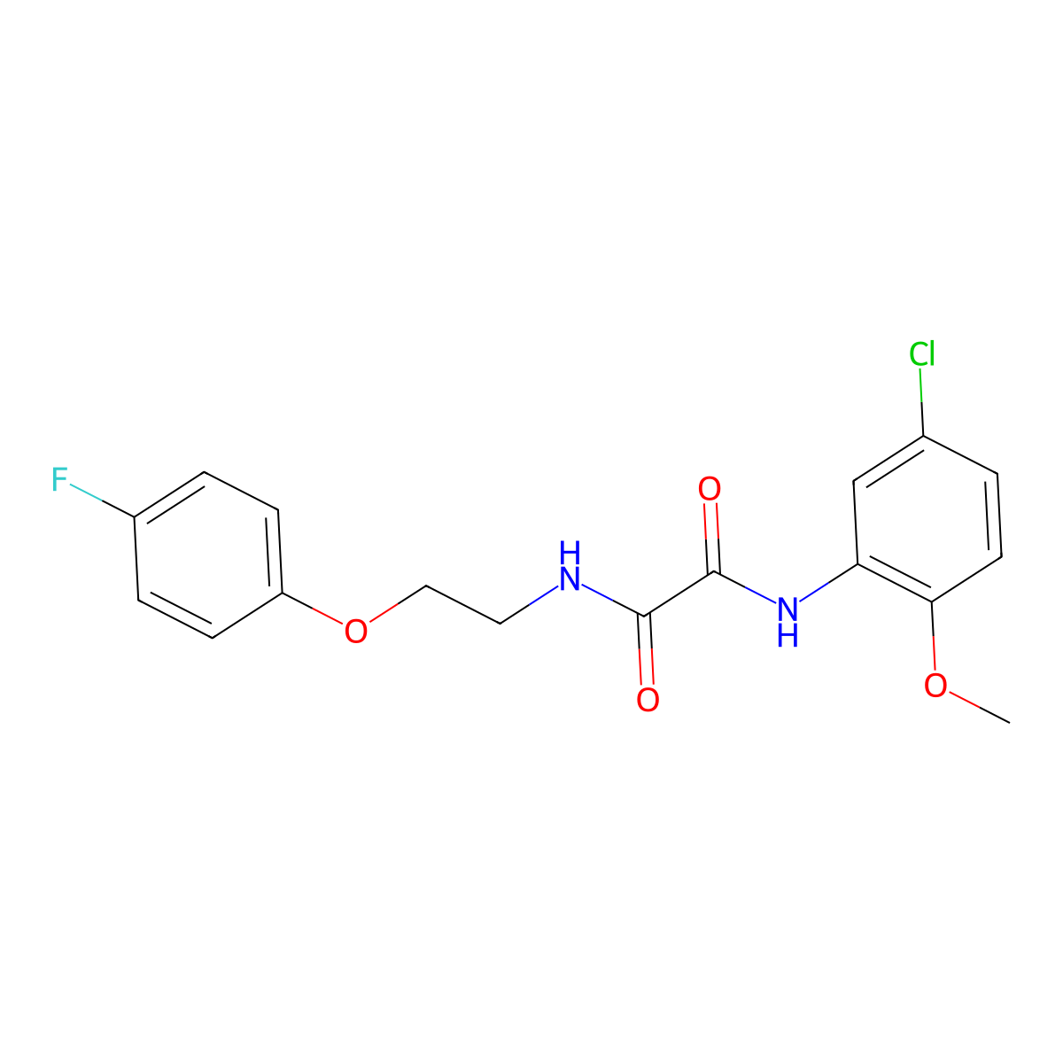 N1-(5-chloro-2-methoxyphenyl)-N2-(2-(4-fluorophenoxy)ethyl)oxalamide molecular structure, CAS 1206999-70-3