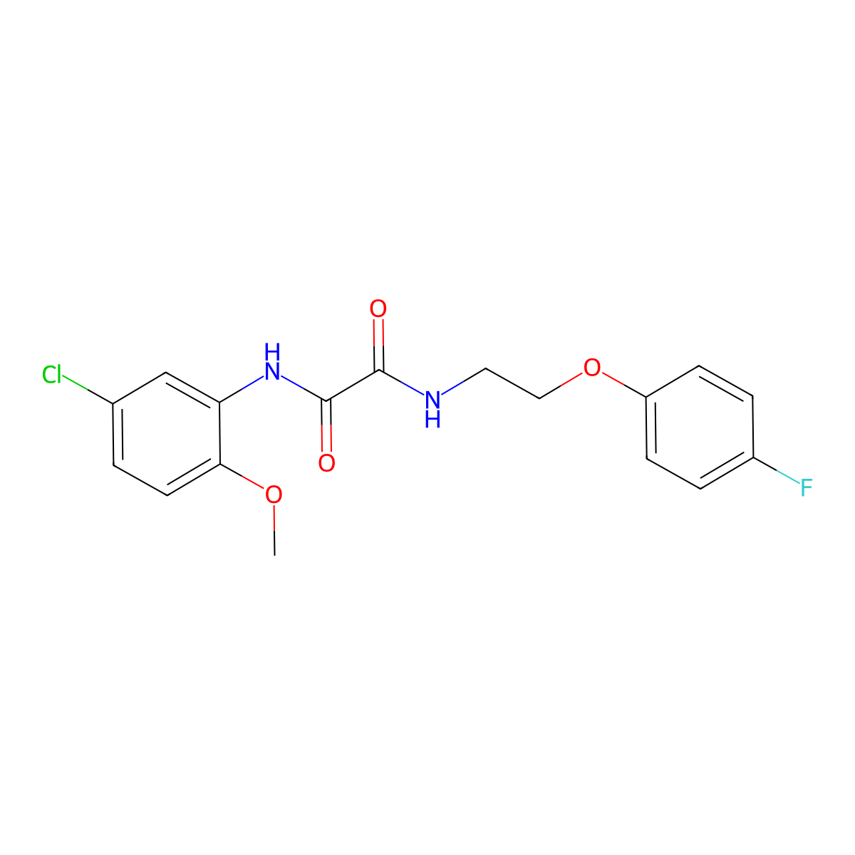 N1-(5-chloro-2-methoxyphenyl)-N2-(2-(4-fluorophenoxy)ethyl)oxalamide molecular structure, CAS 1206999-70-3