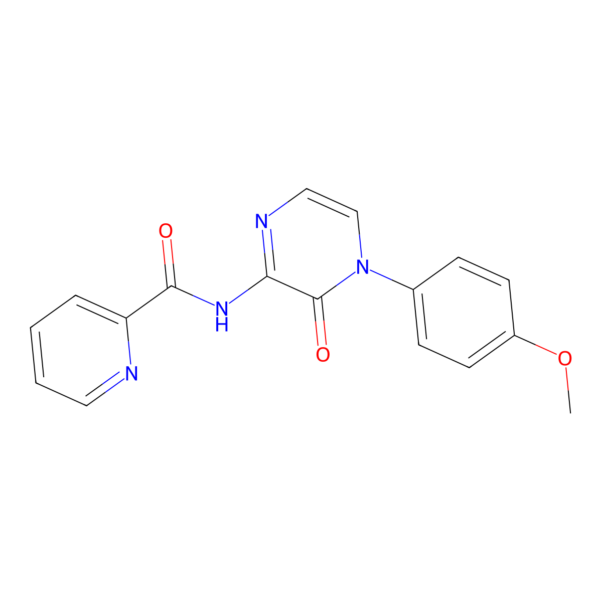 N-[4-(4-methoxyphenyl)-3-oxo-3,4-dihydropyrazin-2-yl]pyridine-2-carboxamide molecular structure, CAS 1206999-78-1