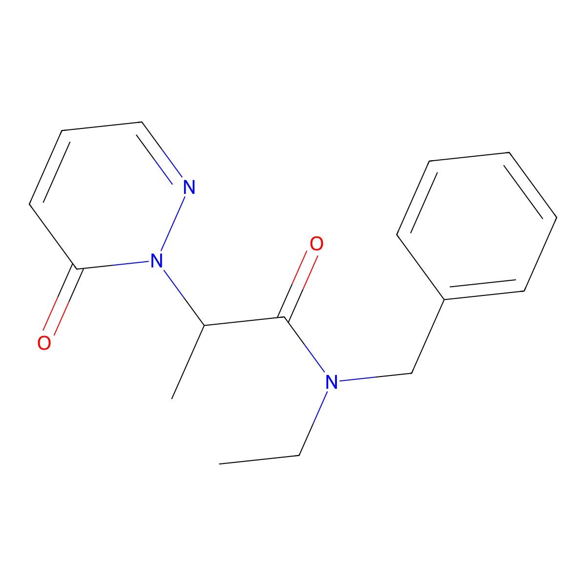 N-benzyl-N-ethyl-2-(6-oxopyridazin-1(6H)-yl)propanamide molecular structure, CAS 1206999-89-4