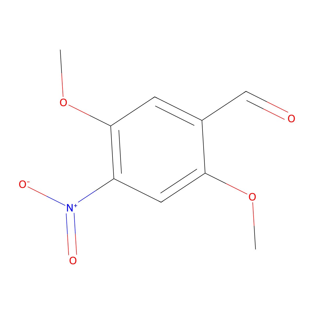 2,5-Dimethoxy-4-nitrobenzaldehyde molecular structure, CAS 1207-59-6