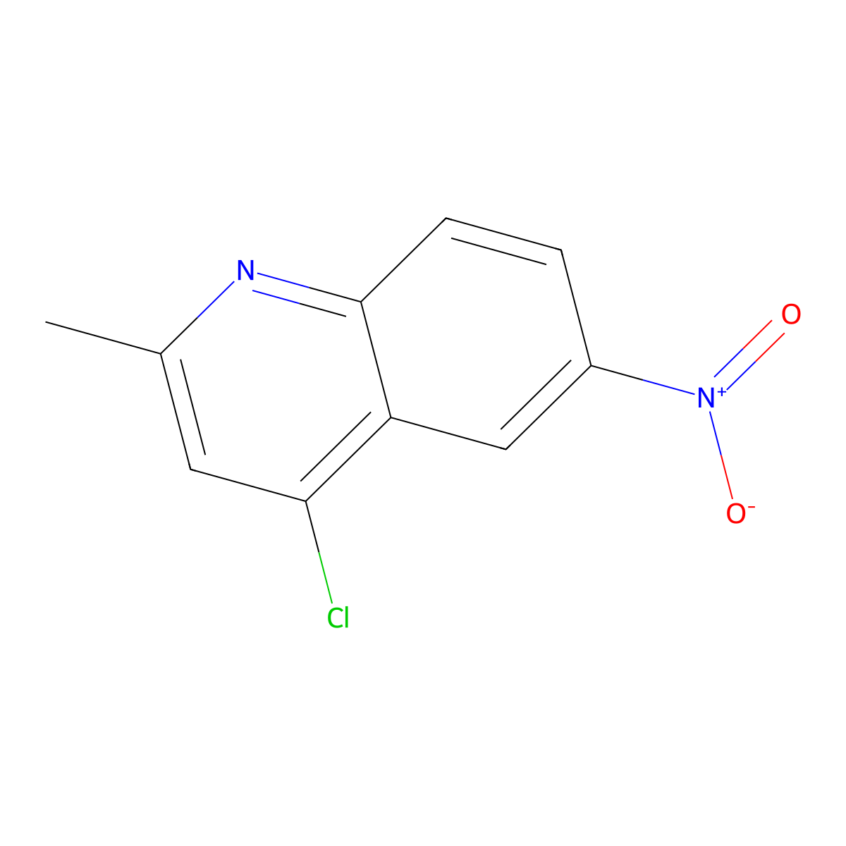4-Chloro-2-methyl-6-nitroquinoline molecular structure, CAS 1207-81-4