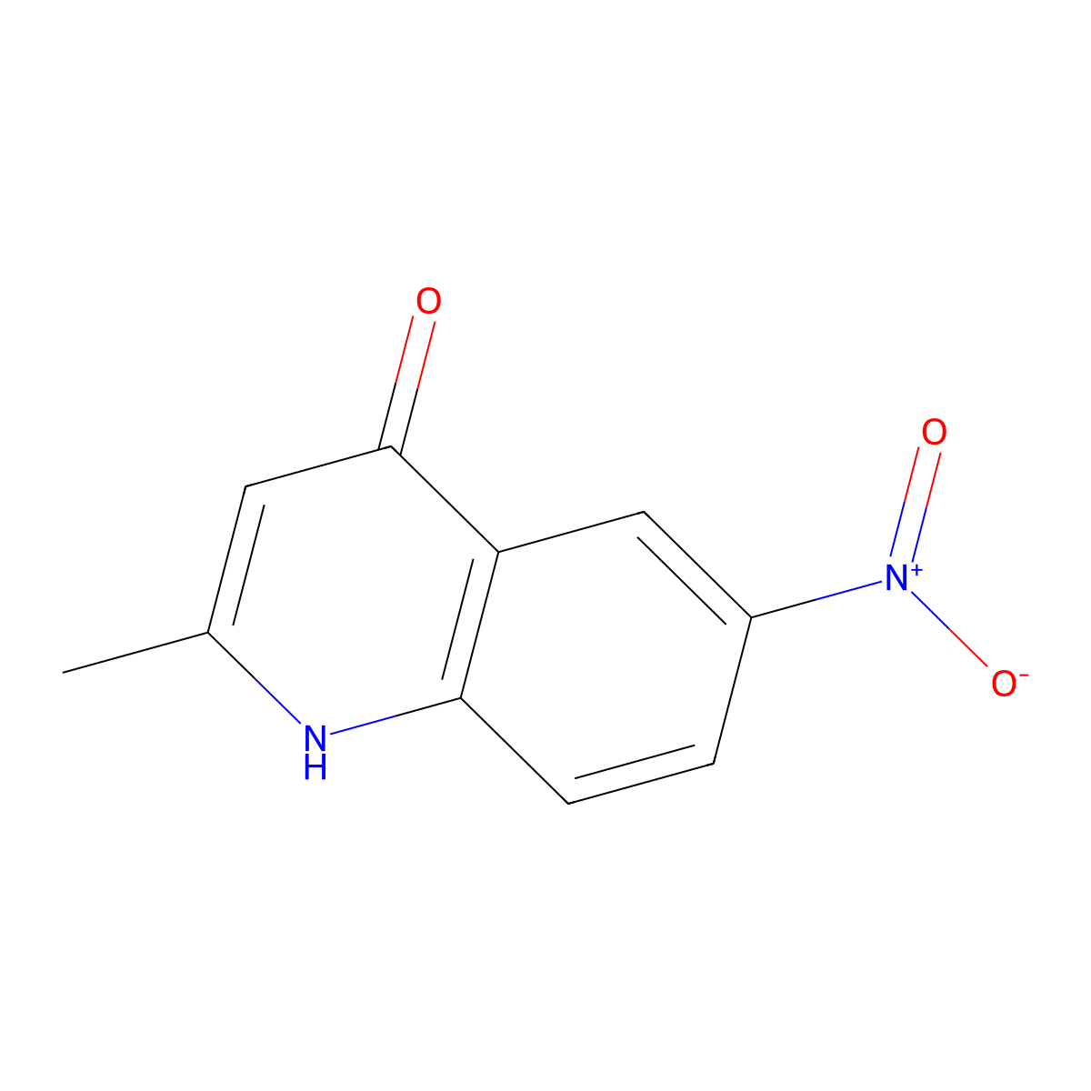 2-Methyl-6-nitro-4(1H)-quinolone molecular structure, CAS 1207-82-5