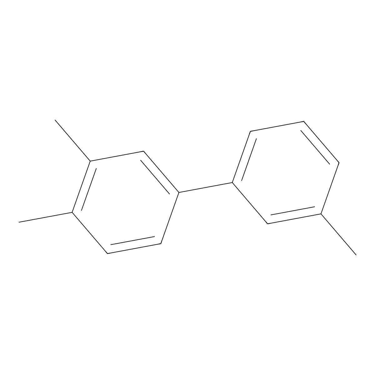 3,4,3'-Trimethyl-1,1'-biphenyl molecular structure, CAS 1207-89-2