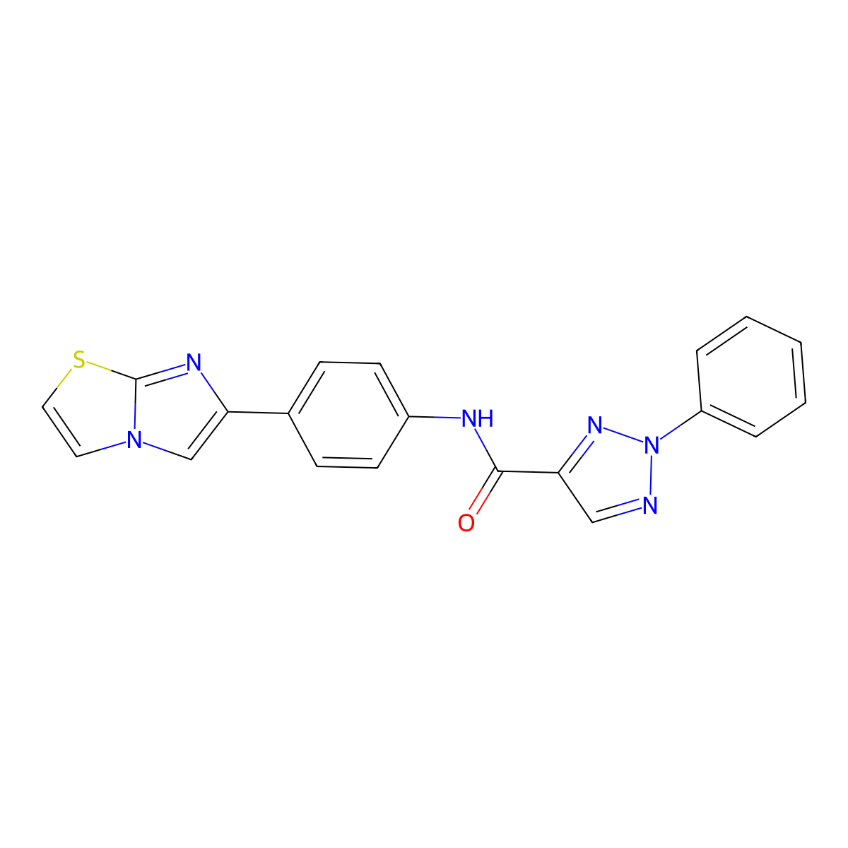 N-(4-(imidazo[2,1-b]thiazol-6-yl)phenyl)-2-phenyl-2H-1,2,3-triazole-4-carboxamide molecular structure, CAS 1207000-33-6