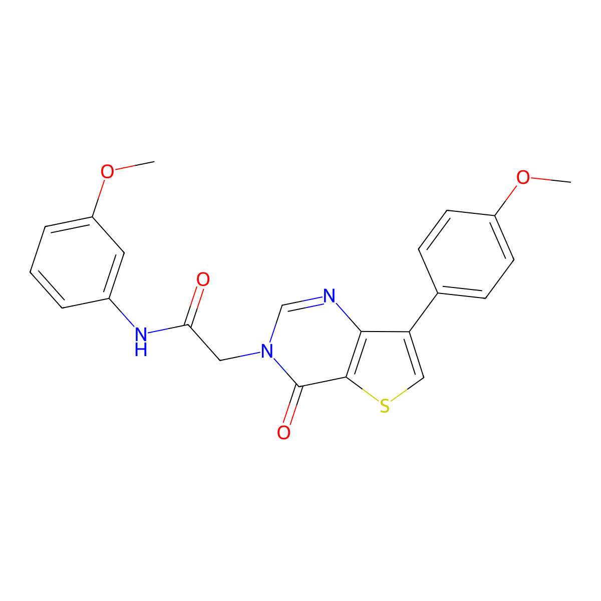 N-(3-methoxyphenyl)-2-[7-(4-methoxyphenyl)-4-oxothieno[3,2-d]pyrimidin-3(4H)-yl]acetamide molecular structure, CAS 1207000-44-9