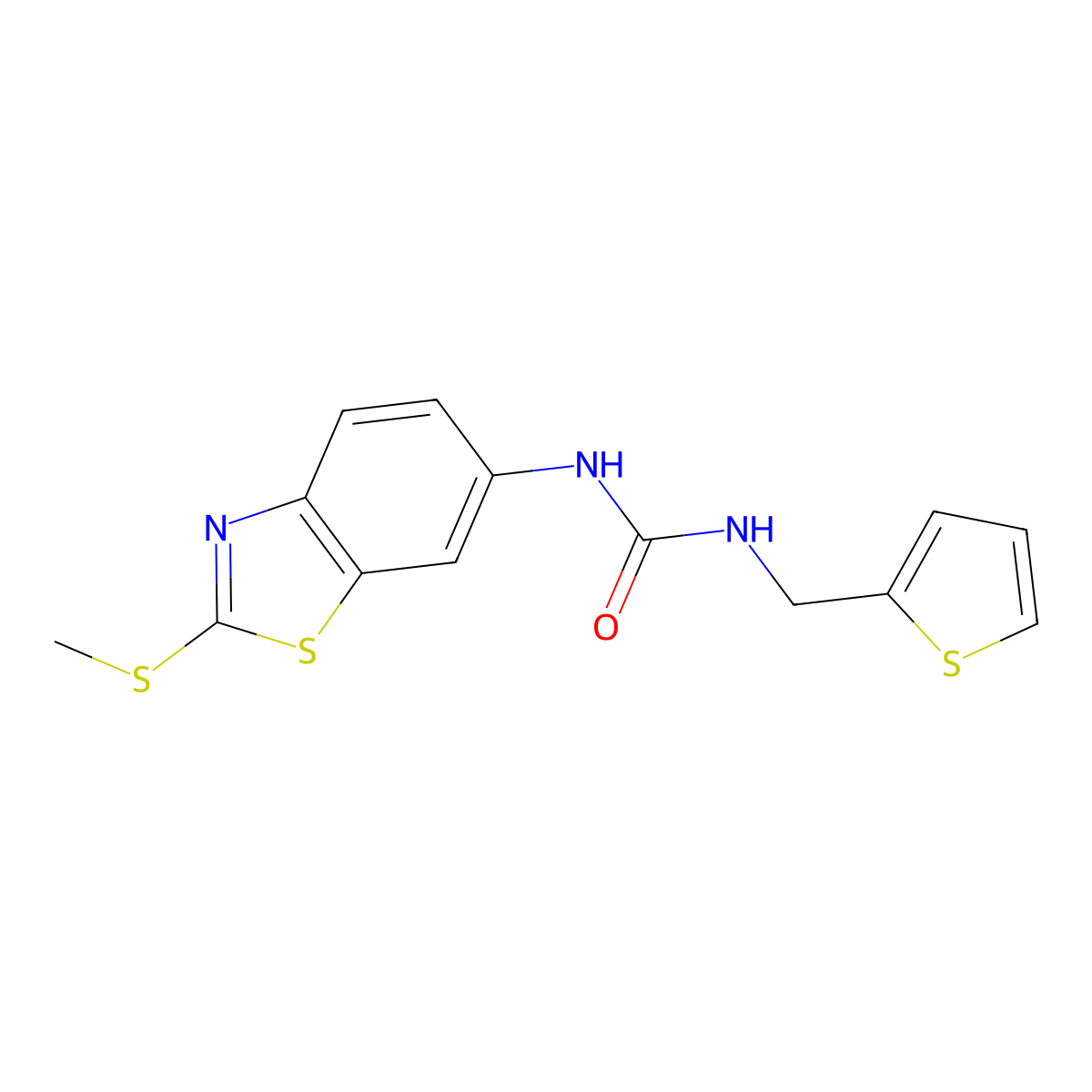 1-(2-(Methylthio)benzo[d]thiazol-6-yl)-3-(thiophen-2-ylmethyl)urea molecular structure, CAS 1207000-48-3