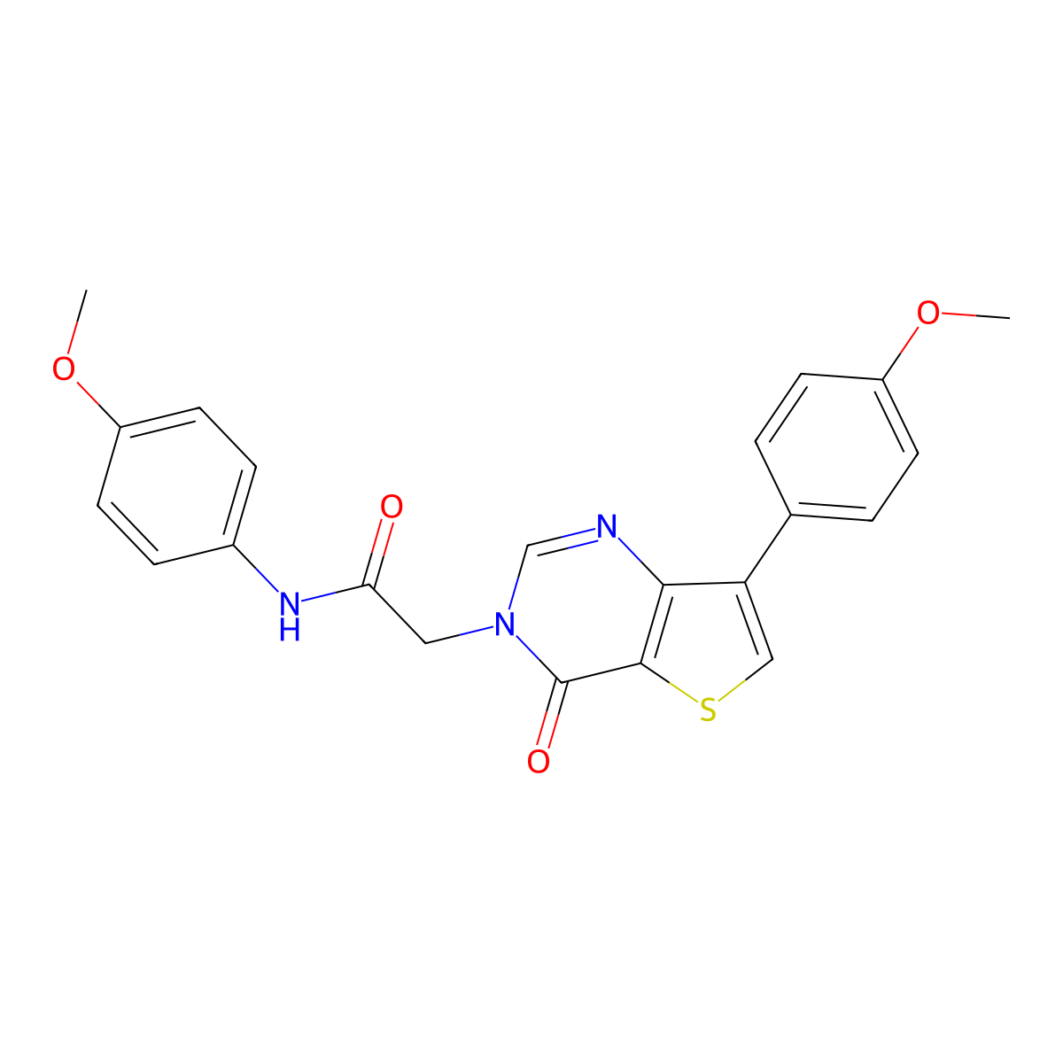 N-(4-methoxyphenyl)-2-[7-(4-methoxyphenyl)-4-oxothieno[3,2-d]pyrimidin-3(4H)-yl]acetamide molecular structure, CAS 1207000-51-8