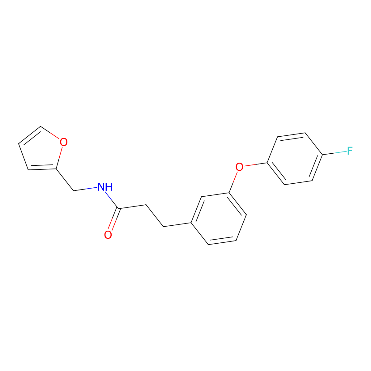 3-(3-(4-fluorophenoxy)phenyl)-N-(furan-2-ylmethyl)propanamide molecular structure, CAS 1207000-63-2