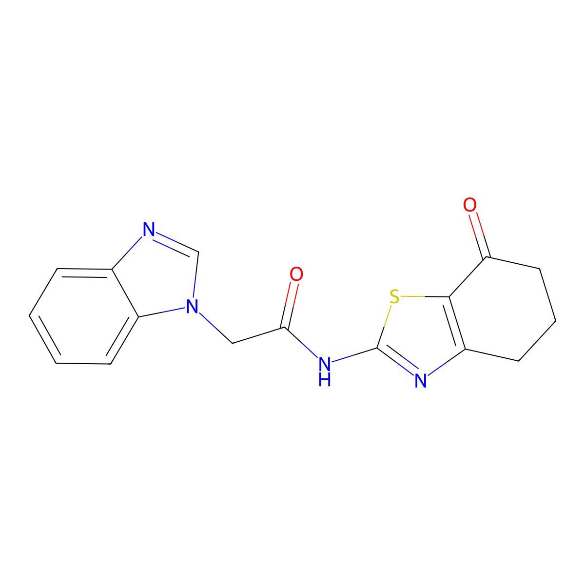 2-(1H-benzo[d]imidazol-1-yl)-N-(7-oxo-4,5,6,7-tetrahydrobenzo[d]thiazol-2-yl)acetamide molecular structure, CAS 1207000-84-7