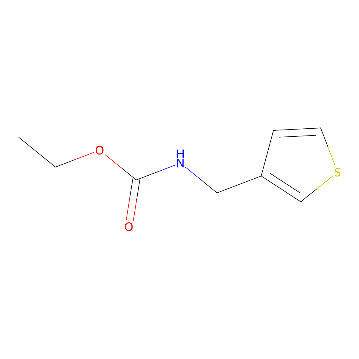 Ethyl (thiophen-3-ylmethyl)carbamate molecular structure, CAS 1207000-96-1