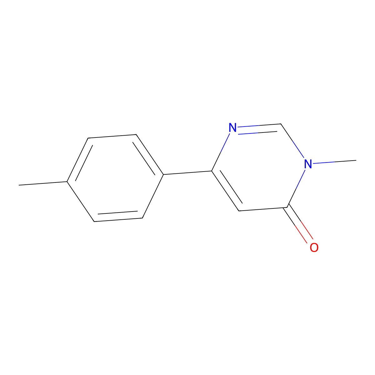 3-methyl-6-(p-tolyl)pyrimidin-4(3H)-one molecular structure, CAS 1207001-28-2