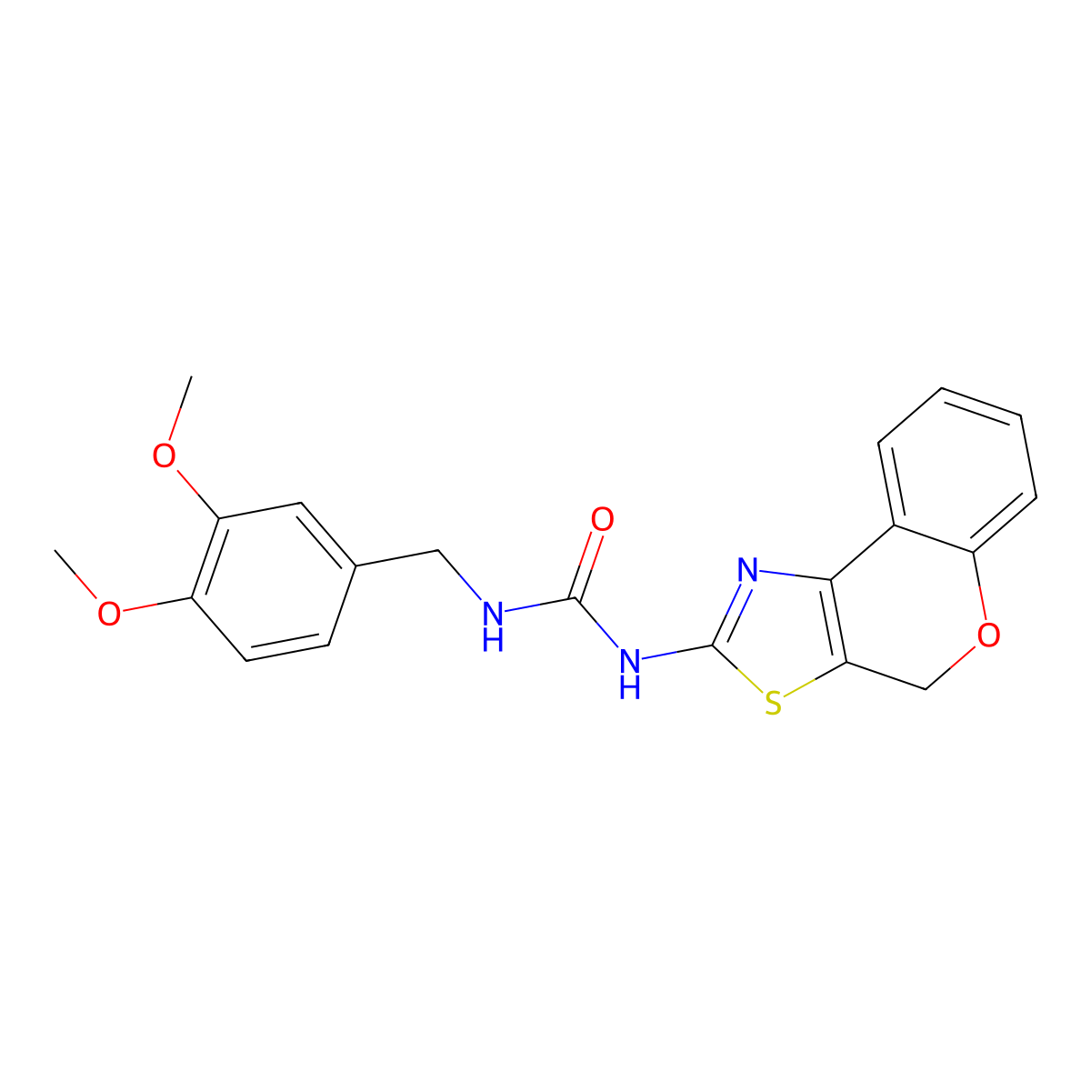 1-(4H-chromeno[4,3-d]thiazol-2-yl)-3-(3,4-dimethoxybenzyl)urea molecular structure, CAS 1207001-33-9