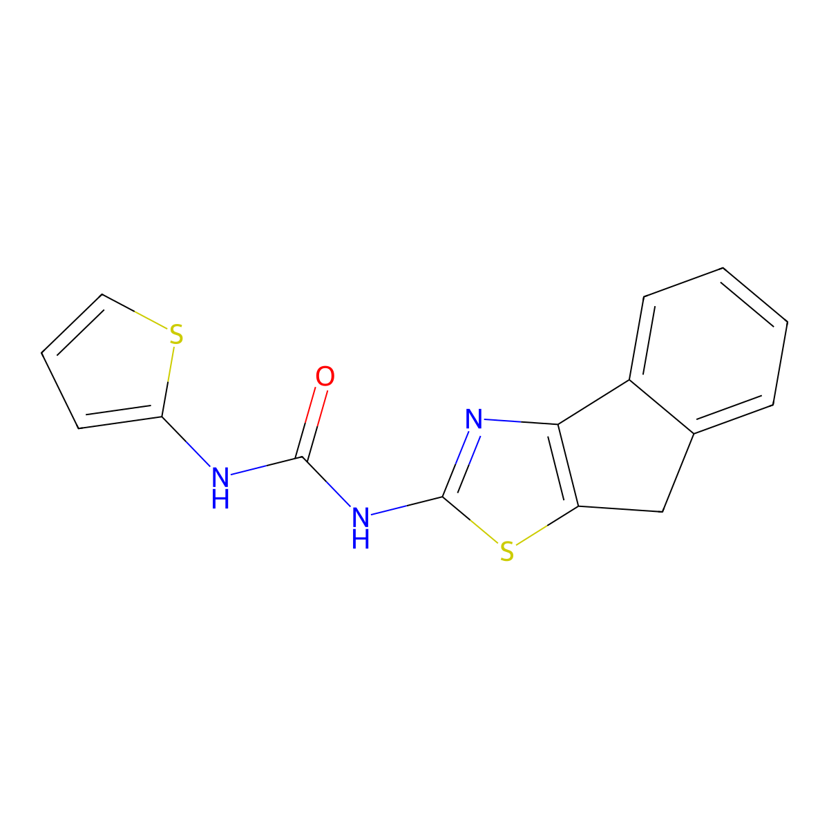 1-(8H-indeno[1,2-d]thiazol-2-yl)-3-(thiophen-2-yl)urea molecular structure, CAS 1207001-40-8