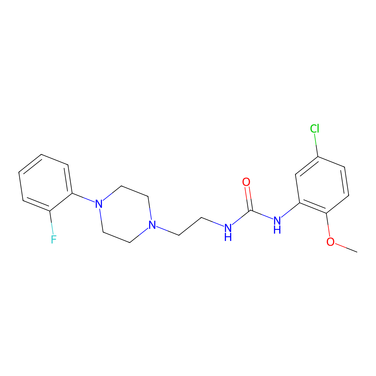 1-(5-Chloro-2-methoxyphenyl)-3-(2-(4-(2-fluorophenyl)piperazin-1-yl)ethyl)urea molecular structure, CAS 1207001-49-7