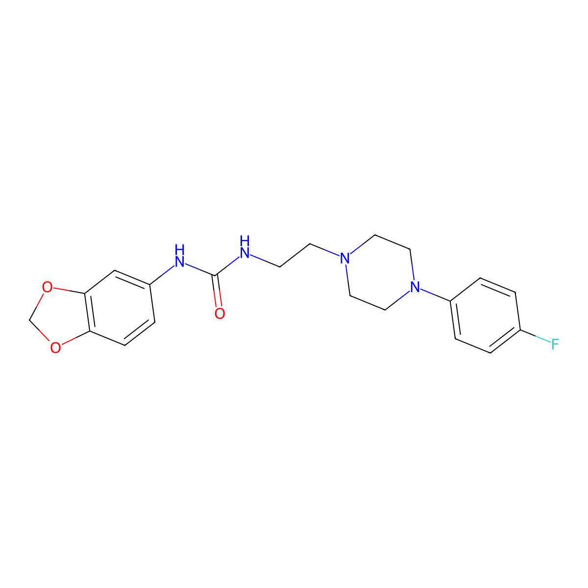 1-(Benzo[d][1,3]dioxol-5-yl)-3-(2-(4-(4-fluorophenyl)piperazin-1-yl)ethyl)urea molecular structure, CAS 1207001-51-1