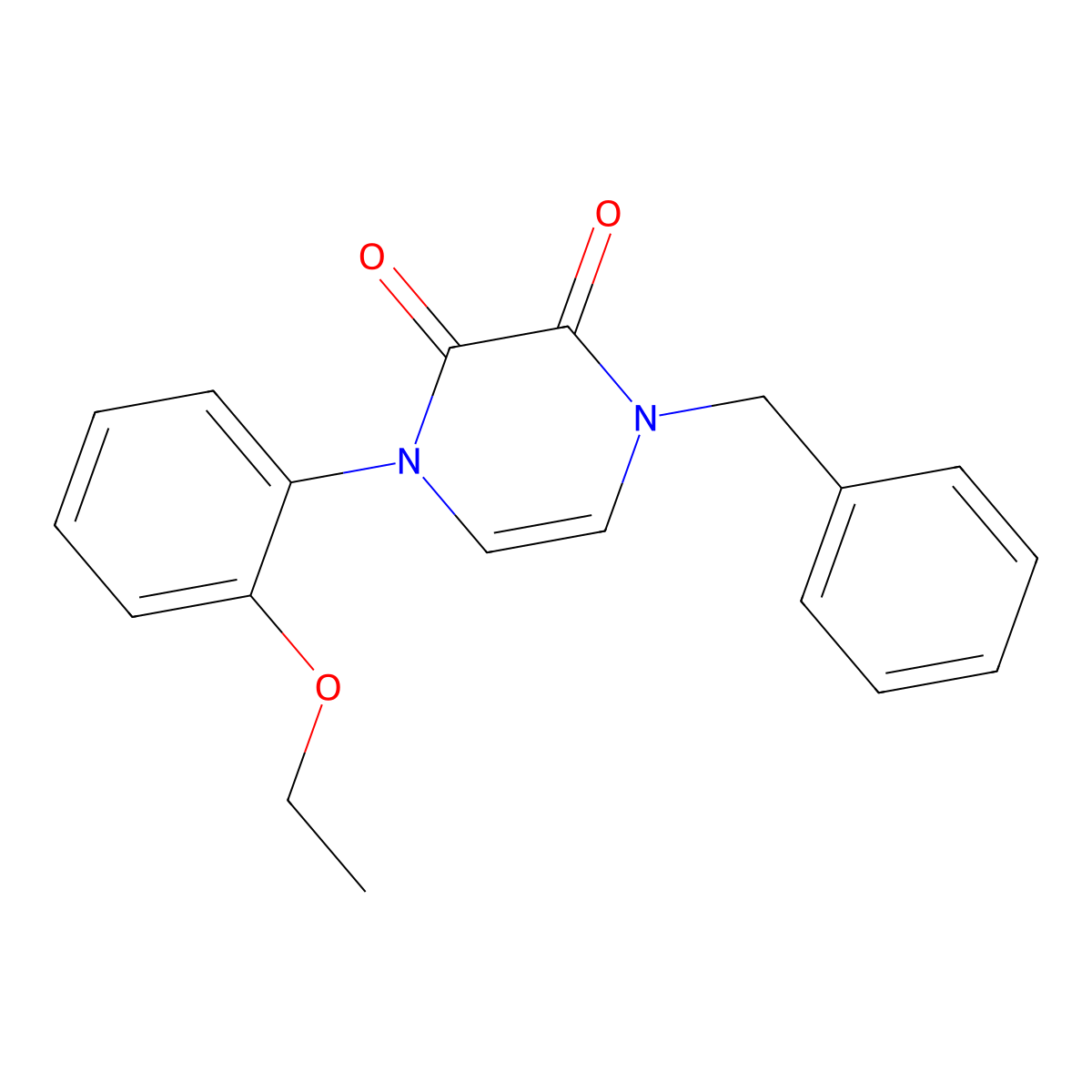 1-benzyl-4-(2-ethoxyphenyl)pyrazine-2,3(1H,4H)-dione molecular structure, CAS 1207002-03-6