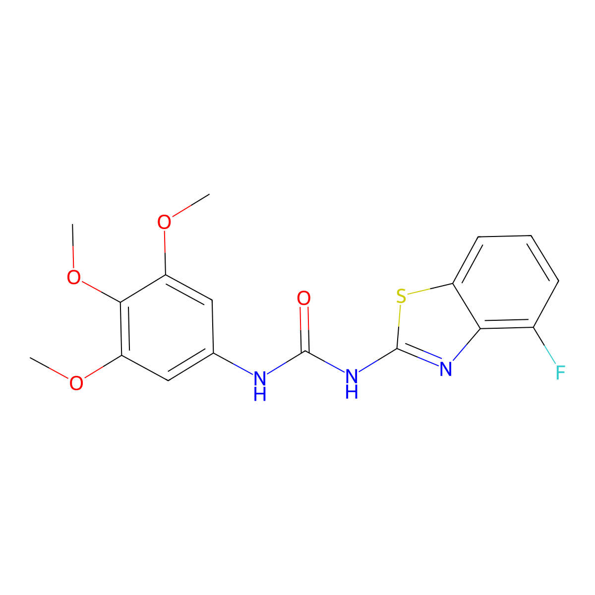 1-(4-Fluorobenzo[d]thiazol-2-yl)-3-(3,4,5-trimethoxyphenyl)urea molecular structure, CAS 1207002-17-2
