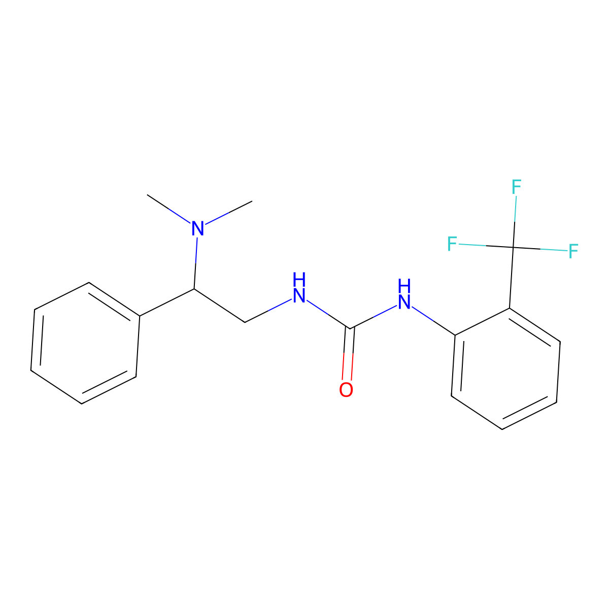 1-[2-(Dimethylamino)-2-phenylethyl]-3-[2-(trifluoromethyl)phenyl]urea molecular structure, CAS 1207002-56-9
