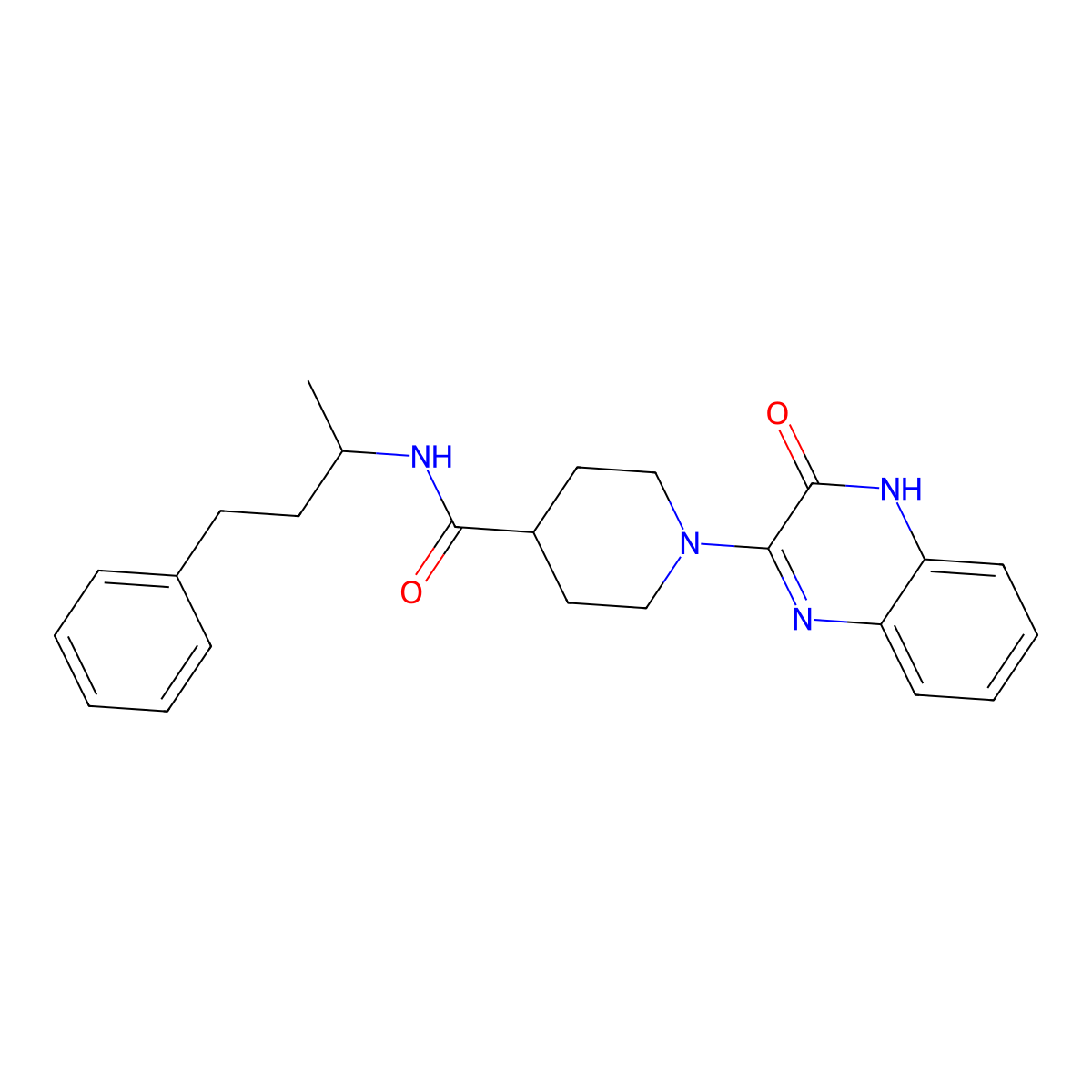 1-(3-oxo-3,4-dihydroquinoxalin-2-yl)-N-(4-phenylbutan-2-yl)piperidine-4-carboxamide molecular structure, CAS 1207002-76-3