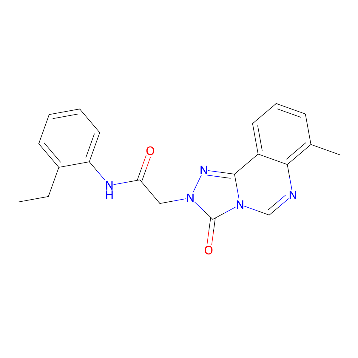 N-(2-ethylphenyl)-2-{7-methyl-3-oxo-2H,3H-[1,2,4]triazolo[4,3-c]quinazolin-2-yl}acetamide molecular structure, CAS 1207002-80-9