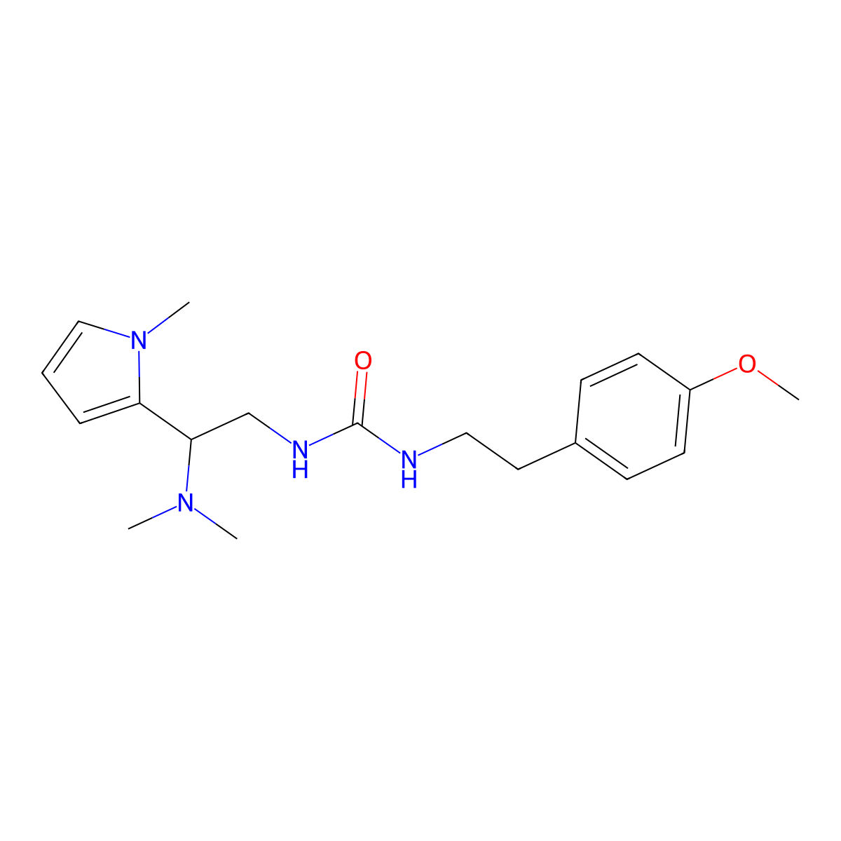 1-(2-(dimethylamino)-2-(1-methyl-1H-pyrrol-2-yl)ethyl)-3-(4-methoxyphenethyl)urea molecular structure, CAS 1207002-99-0