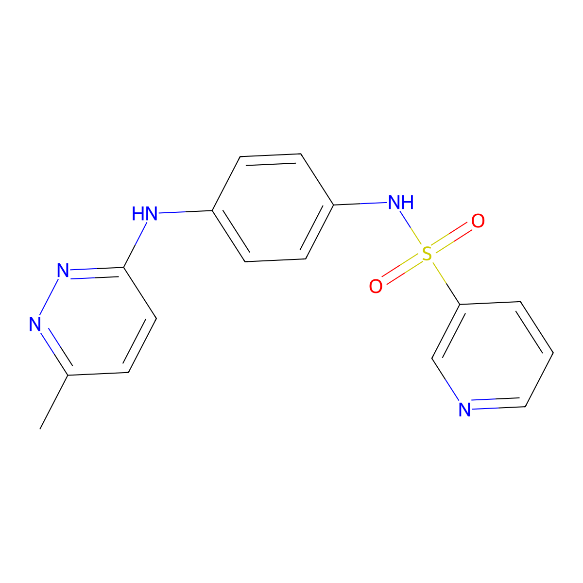N-{4-[(6-methylpyridazin-3-yl)amino]phenyl}pyridine-3-sulfonamide molecular structure, CAS 1207003-00-6