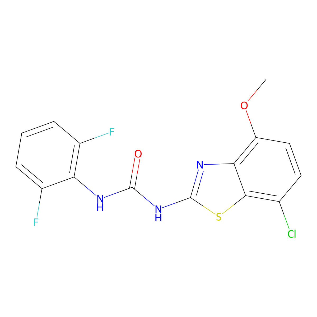 1-(7-Chloro-4-methoxybenzo[d]thiazol-2-yl)-3-(2,6-difluorophenyl)urea molecular structure, CAS 1207003-03-9