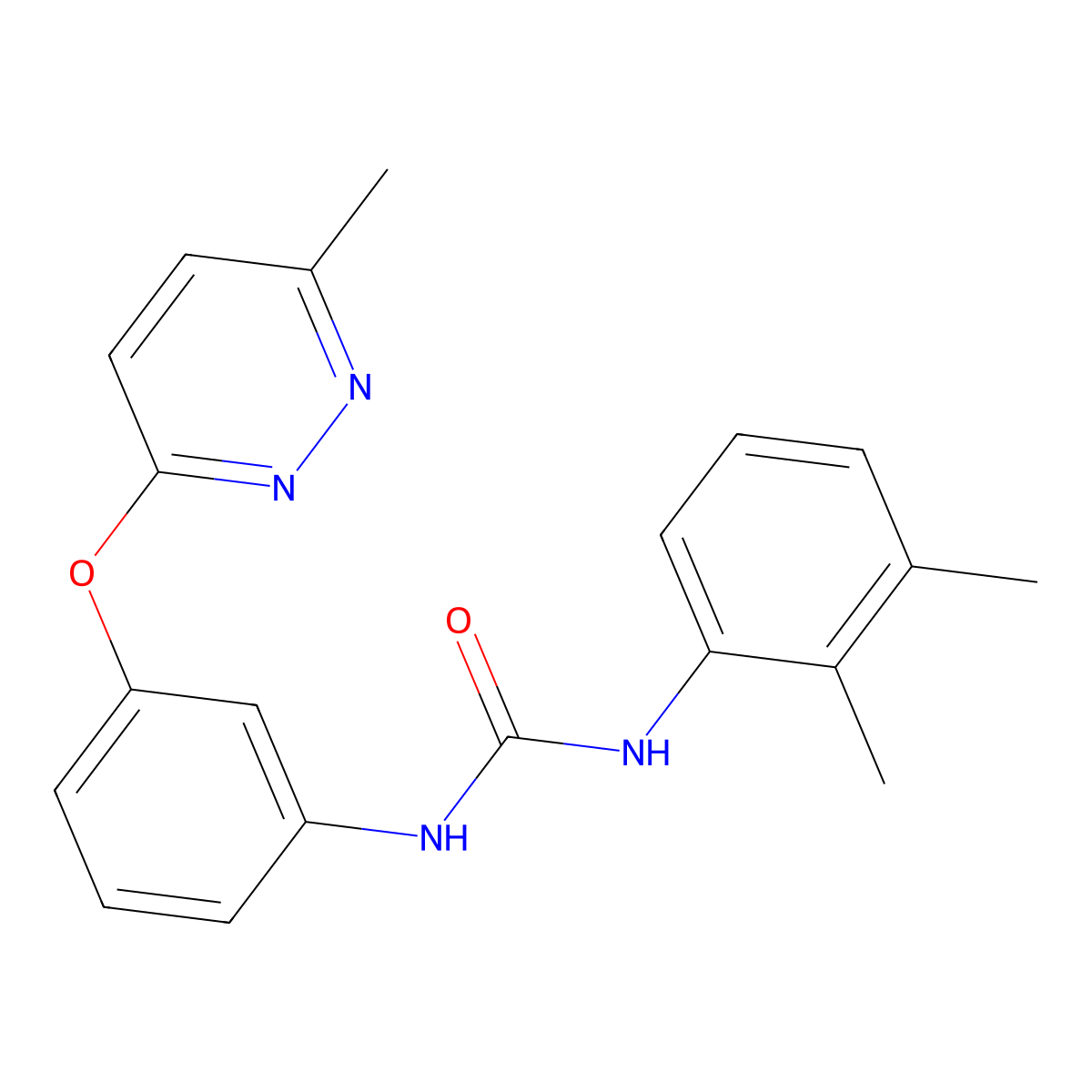 1-(2,3-Dimethylphenyl)-3-(3-((6-methylpyridazin-3-yl)oxy)phenyl)urea molecular structure, CAS 1207003-04-0