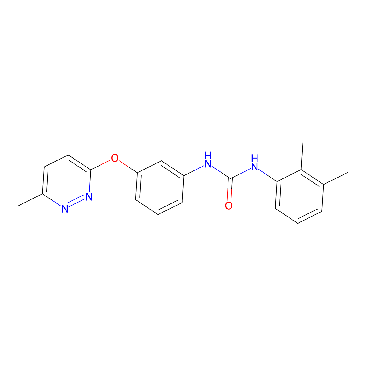 1-(2,3-Dimethylphenyl)-3-(3-((6-methylpyridazin-3-yl)oxy)phenyl)urea molecular structure, CAS 1207003-04-0