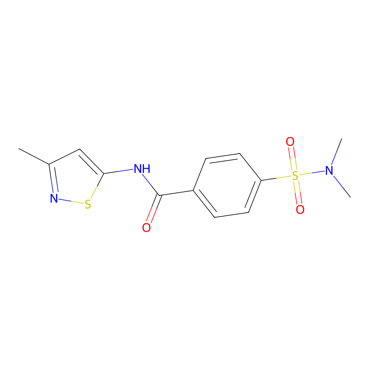 4-(N,N-dimethylsulfamoyl)-N-(3-methylisothiazol-5-yl)benzamide molecular structure, CAS 1207003-10-8