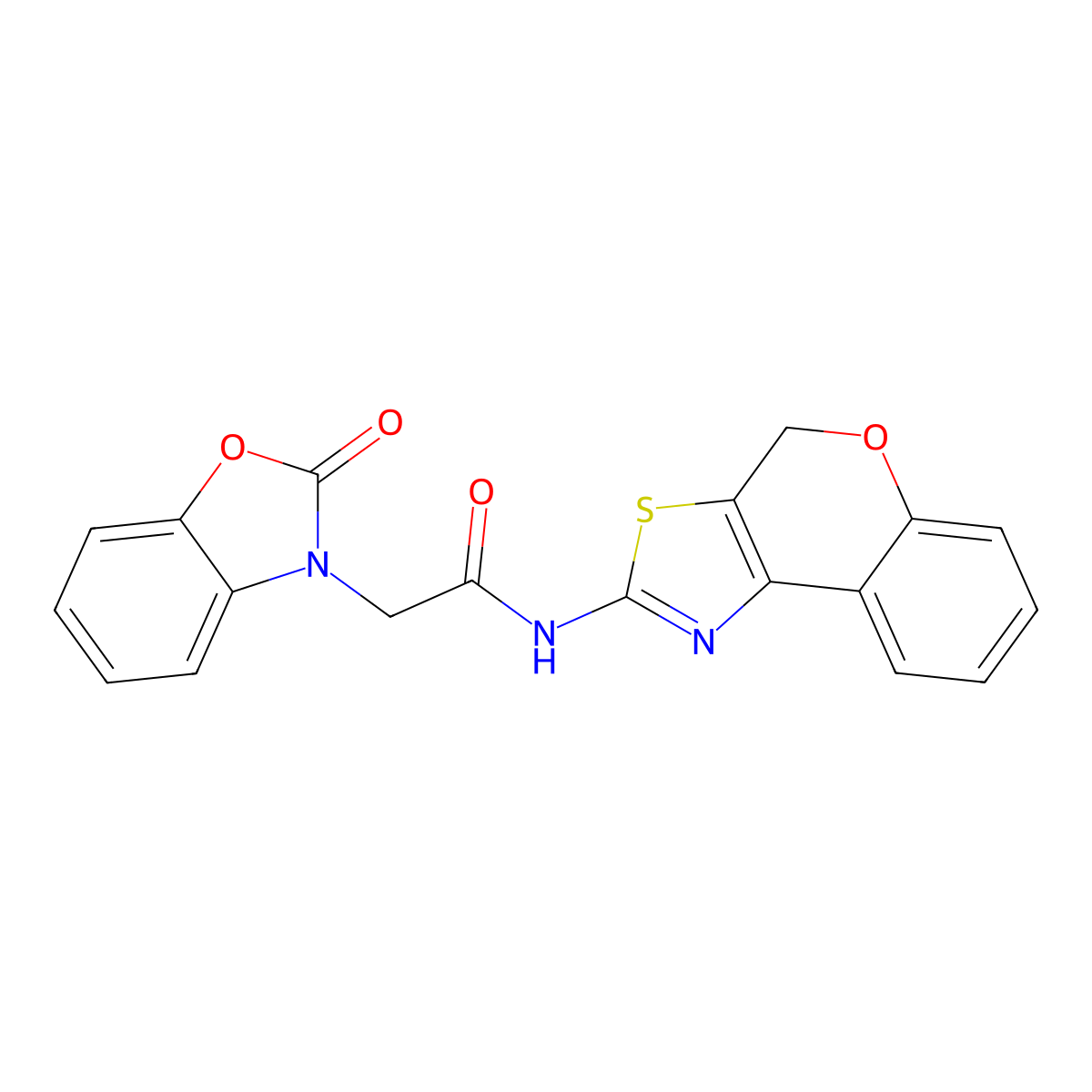 N-(4H-chromeno[4,3-d]thiazol-2-yl)-2-(2-oxobenzo[d]oxazol-3(2H)-yl)acetamide molecular structure, CAS 1207003-43-7
