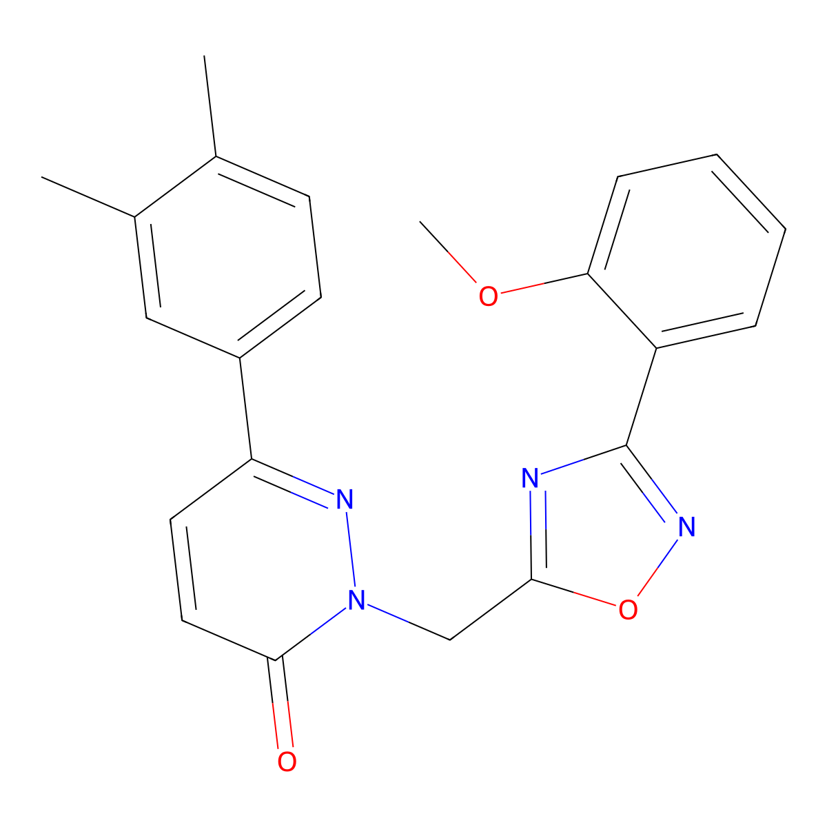 6-(3,4-dimethylphenyl)-2-((3-(2-methoxyphenyl)-1,2,4-oxadiazol-5-yl)methyl)pyridazin-3(2H)-one molecular structure, CAS 1207003-44-8
