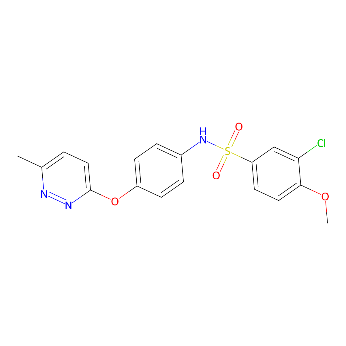 3-chloro-4-methoxy-N-(4-((6-methylpyridazin-3-yl)oxy)phenyl)benzenesulfonamide molecular structure, CAS 1207004-00-9