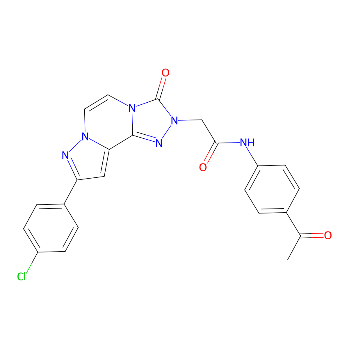 N-(4-acetylphenyl)-2-[11-(4-chlorophenyl)-5-oxo-3,4,6,9,10-pentaazatricyclo[7.3.0.0^{2,6}]dodeca-1(12),2,7,10-tetraen-4-yl]acetamide molecular structure, CAS 1207004-03-2