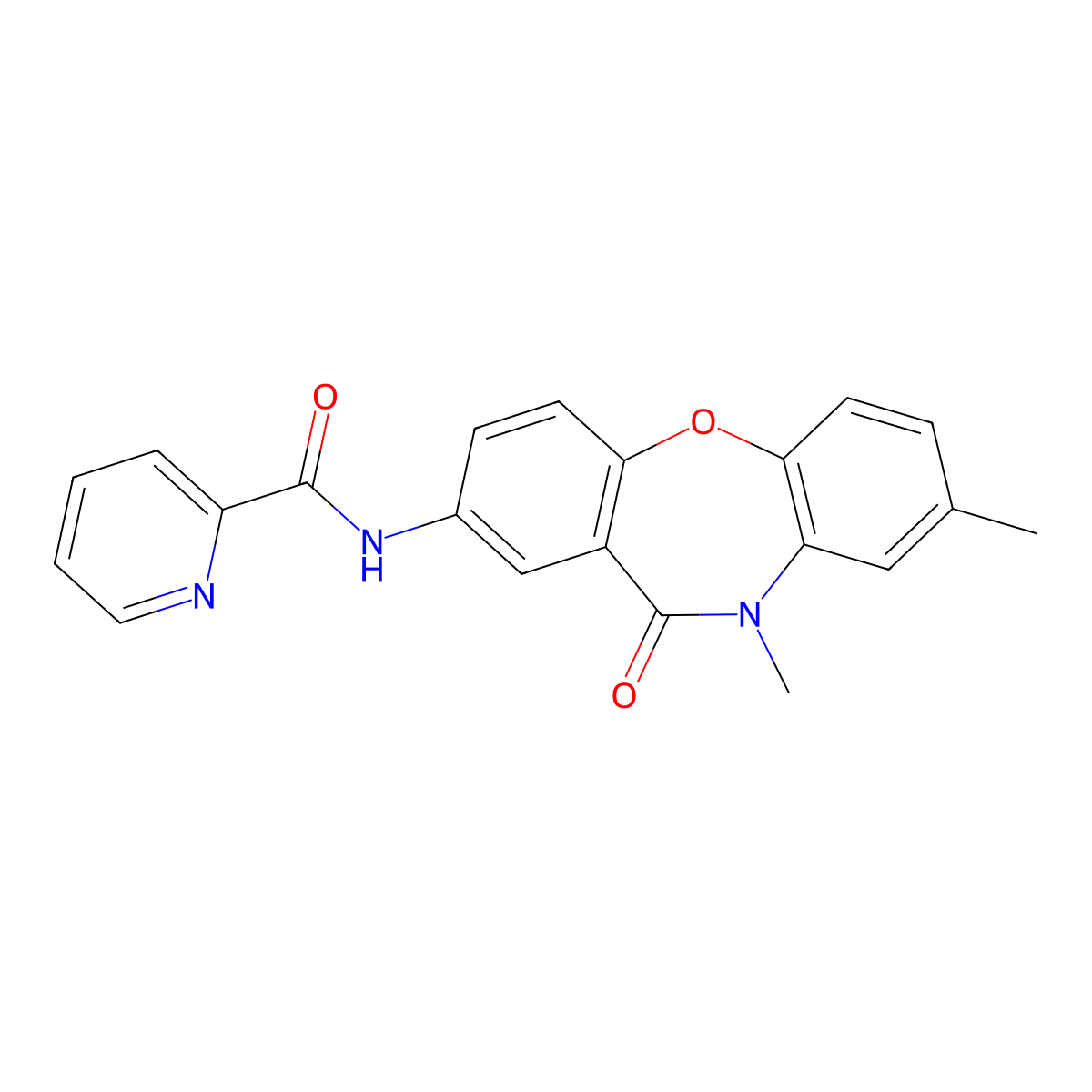 N-{6,9-dimethyl-10-oxo-2-oxa-9-azatricyclo[9.4.0.0^{3,8}]pentadeca-1(11),3(8),4,6,12,14-hexaen-13-yl}pyridine-2-carboxamide molecular structure, CAS 1207004-57-6