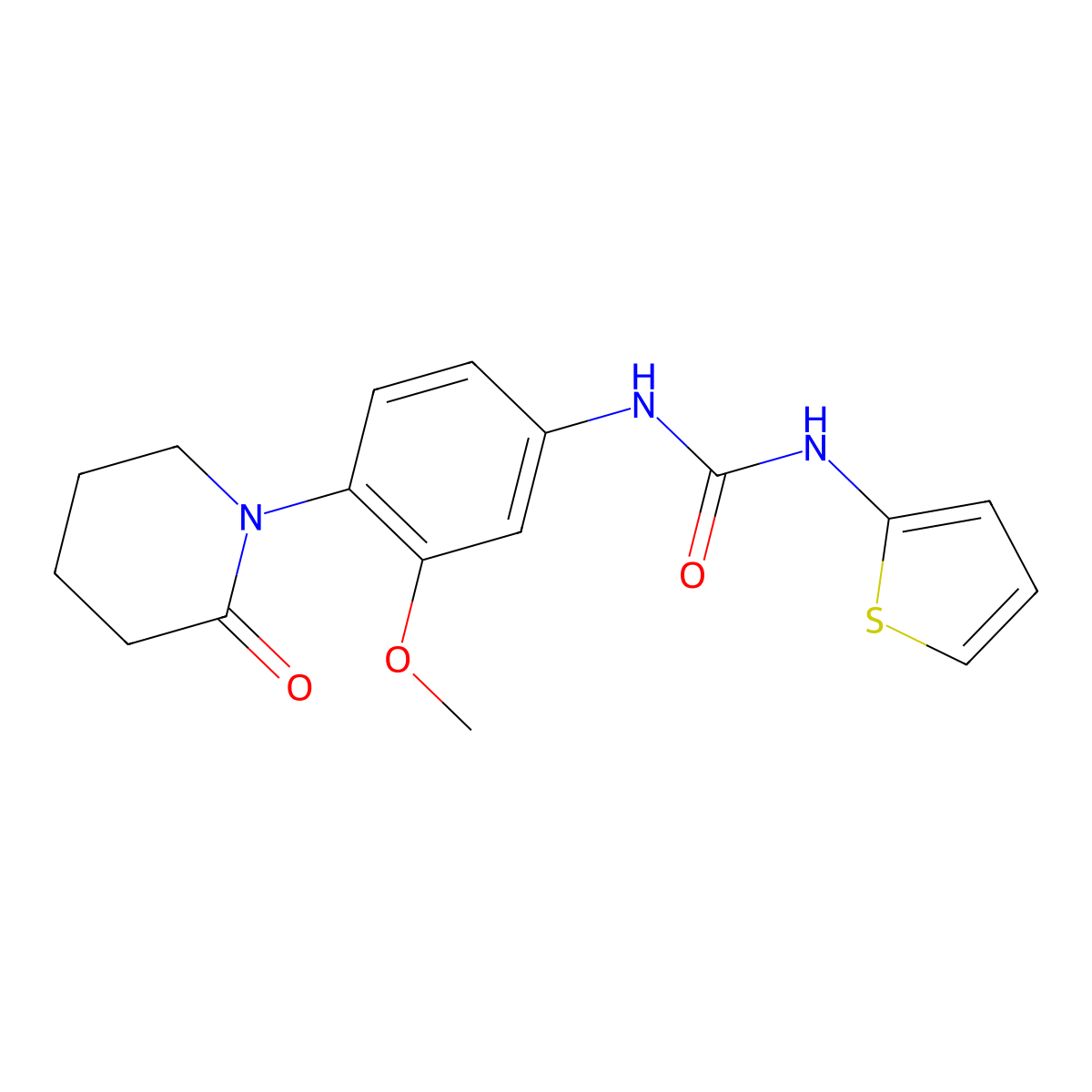 1-[3-Methoxy-4-(2-oxopiperidin-1-yl)phenyl]-3-(thiophen-2-yl)urea molecular structure, CAS 1207004-68-9